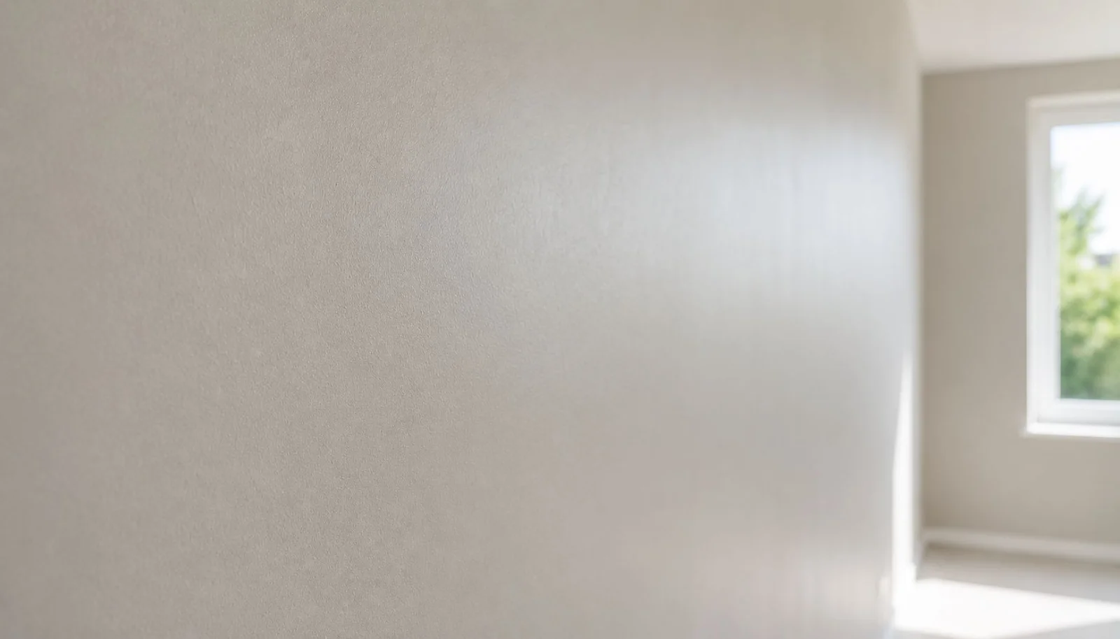 Naadloze, egale wand in een grijze betontint